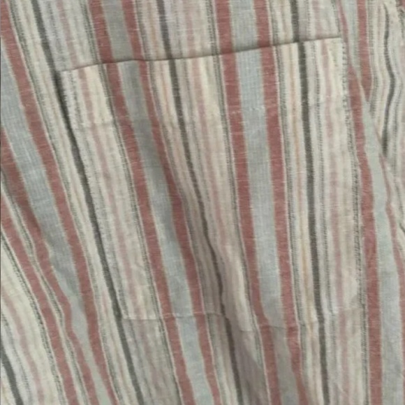 Marine Layer Men's Short Sleeve Warm Hemp Tencel Shirt Warm Multi Stripe M NWT - Picture 6 of 8